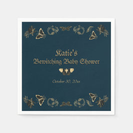 Donker Victoriaans Gotisch Halloween Baby shower Servet