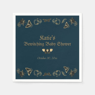 Donker Victoriaans Gotisch Halloween Baby shower Servet