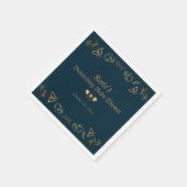 Donker Victoriaans Gotisch Halloween Baby shower Servet (Hoek)