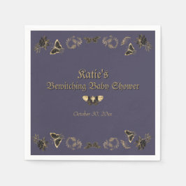 Donker Victoriaans Gotisch Halloween Baby shower Servet