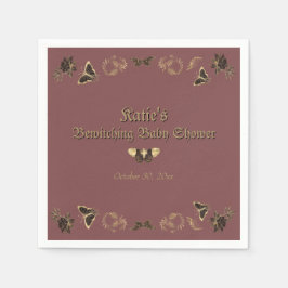 Donker Victoriaans Gotisch Halloween Baby shower Servet