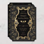 Donker Victoriaans Gotisch Verjaardagsfeest voor V Kaart (Voorkant / Achterkant)