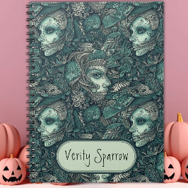 Donker Victoriaans Gotische Zombie Mermaid geperso Notitieboek
