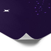 Donker Violet Elegant Gemini Poster Portret (Hoek)