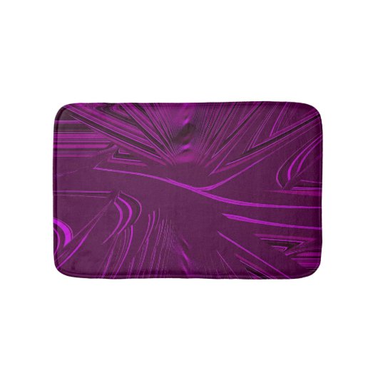 Donker Violet, Paarse, Magenta Faux Brocade Badmat (Voorkant)