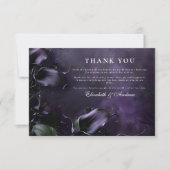 Donker Violette Gotische Romance Bedankkaart (Voorkant)