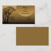 Donker Visitekaartje in de bosbouw, gouden beige (Voorkant / Achterkant)