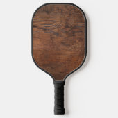 Donker walnotenhout pickleball paddle (Voorkant)