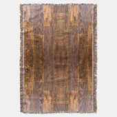 Donker warm bruin Houten korrelpatroon Deken (Voorkant Verticaal)