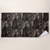 Donker water maanlicht sprankelende reflectie zwar strandlaken (Voorkant)