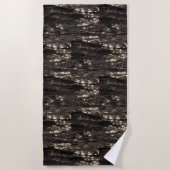 Donker water maanlicht sprankelende reflectie zwar strandlaken (Voorkant)