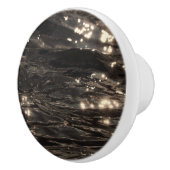 Donker water zwart en goud patroon keramische knop (Rechts)