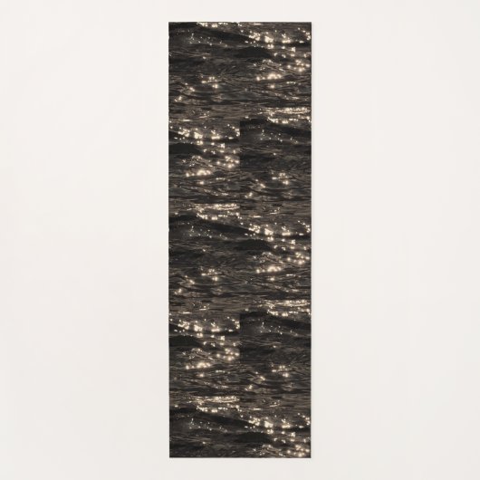 Donker water zwart en goud yogamat (Voorkant)