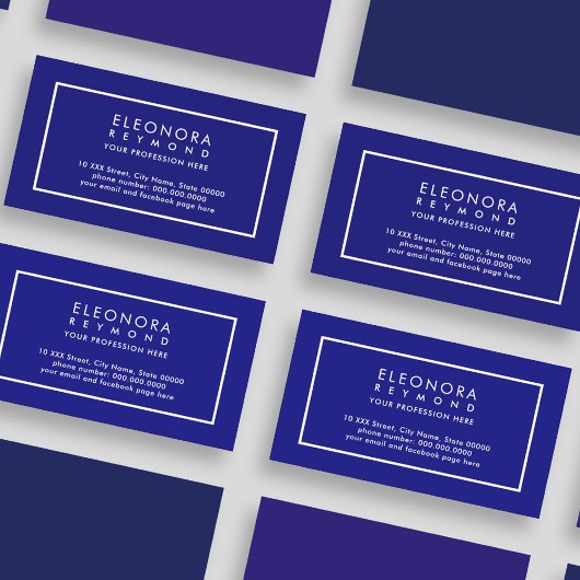 Donker Zee blauw Elegant Visitekaartje