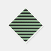 Donker Zee Groen en Zwart Grote Diag. streeppapier Servet (Hoek)