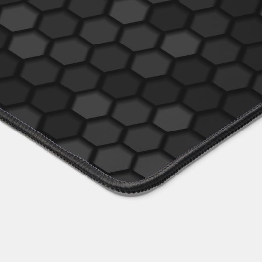 Donker zeshoekig patroon bureaumat (Hoek)