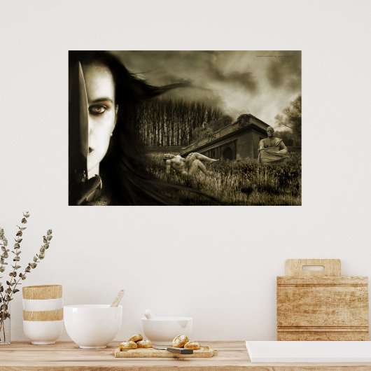 Donker zijn mijn dromen van het late poster (Keuken)