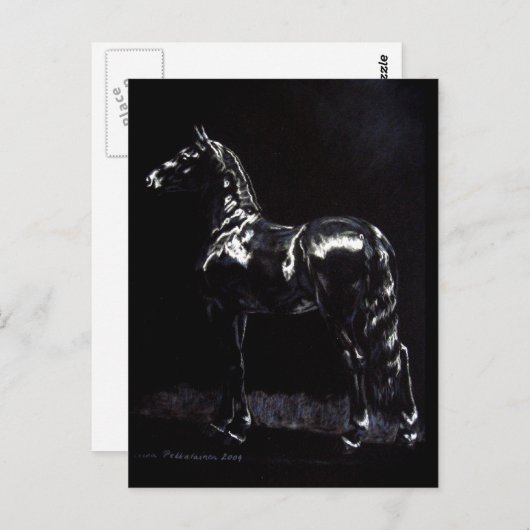 Donker Zilver Briefkaart (Voorkant / Achterkant)