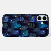 DONKER ZWART & BLAUW SPOOKY HALLOWEEN HUIZEN Case-Mate iPhone CASE (Achterkant (horizontaal))