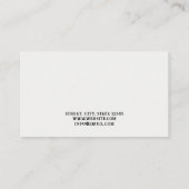 Donker Zwart en Wit Hart Tattoo Artiest Visitekaartje (Achterkant)