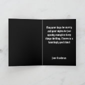 Donker zwart kat ontwerp voor Halloween, Goth & Oc Kaart (Binnen)