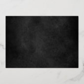 Donker Zwart Rose Boeket Bruiloft Save the Date Folie Uitnodiging (Achterkant)