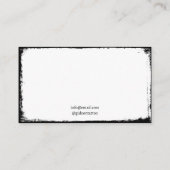 Donker Zwart & Wit Tijger Tattoo Artiest Visitekaartje (Achterkant)