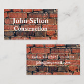 Donkerbakpatroon voor bouwvakkers visitekaartje (Voorkant / Achterkant)