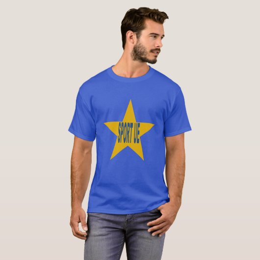 Donkerbasisch T-shirt Design SPORT EUROPA (Voorkant volledig)