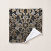 Donkerbeige lacework-couture bad handdoek (Wasdoekje)