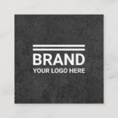 Donkerbeton custom logo modern mannelijk vierkante visitekaartje (Achterkant)