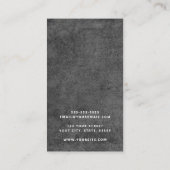 Donkerbetonrooster moderne verticale masculine visitekaartje (Achterkant)