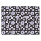 Donkerblauw Abstract bloempatroon Tafelkleed (Voorkant (Horizontaal))