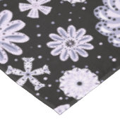 Donkerblauw Abstract bloempatroon Tafelkleed (Gekanteld)