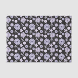 Donkerblauw Abstract bloempatroon Tissuepapier