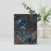 Donkerblauw Abstract Briefkaart (Staand voorkant)