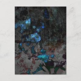 Donkerblauw Abstract Briefkaart