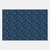 Donkerblauw Abstract  Inpakpapier Vel (Voorkant 3)