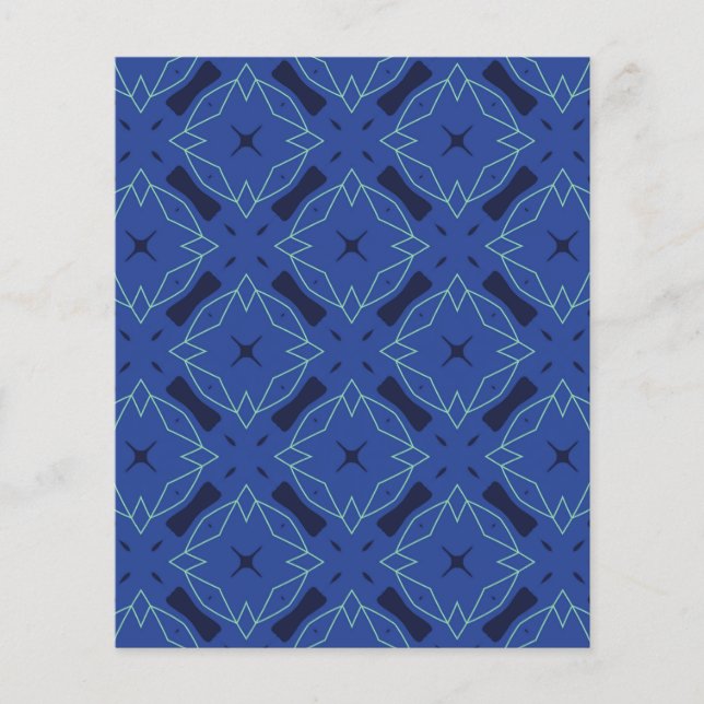 Donkerblauw Abstract Patroon 22.0 Scrapbook Papier (Voorkant)