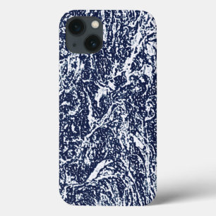 Donkerblauw Abstract patroon Case-Mate iPhone Case