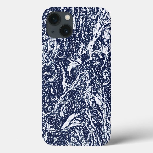 Donkerblauw Abstract patroon Case-Mate iPhone Case (Achterkant)