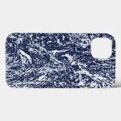 Donkerblauw Abstract patroon Case-Mate iPhone Case (Achterkant (horizontaal))
