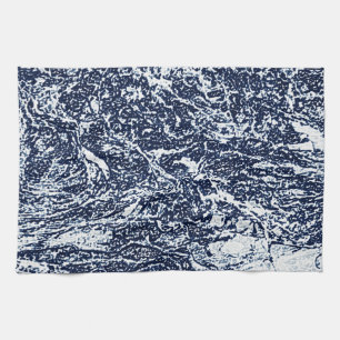 Donkerblauw Abstract patroon Theedoek