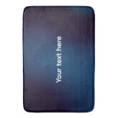 Donkerblauw Abstract patroon | Voeg tekst toe Badmat (Voorkant Verticaal)
