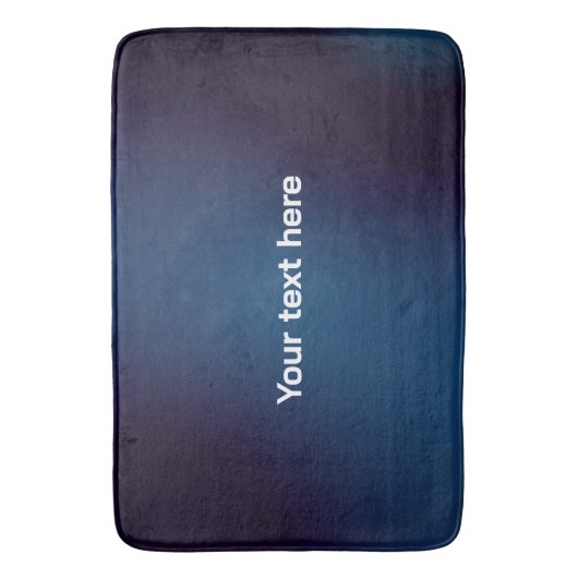 Donkerblauw Abstract patroon | Voeg tekst toe Badmat (Voorkant Verticaal)