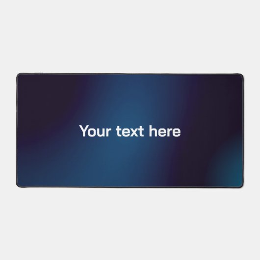 Donkerblauw Abstract patroon | Voeg tekst toe Bureaumat (Voorkant)