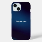 Donkerblauw Abstract patroon | Voeg tekst toe Case-Mate iPhone Case (Achterkant)