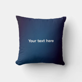 Donkerblauw abstract patroon | Voeg tekst toe Kussen