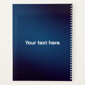 Donkerblauw abstract patroon | Voeg tekst toe Planner (Achterkant)