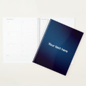 Donkerblauw abstract patroon | Voeg tekst toe Planner (Display)